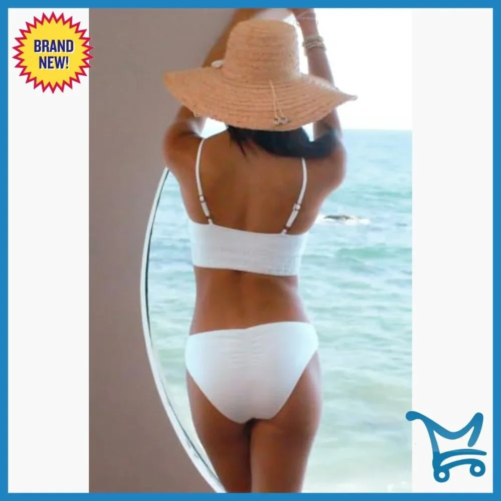 Adjustable Cami Bikini Top with Removable Straps, Medium, Polyester Spandex